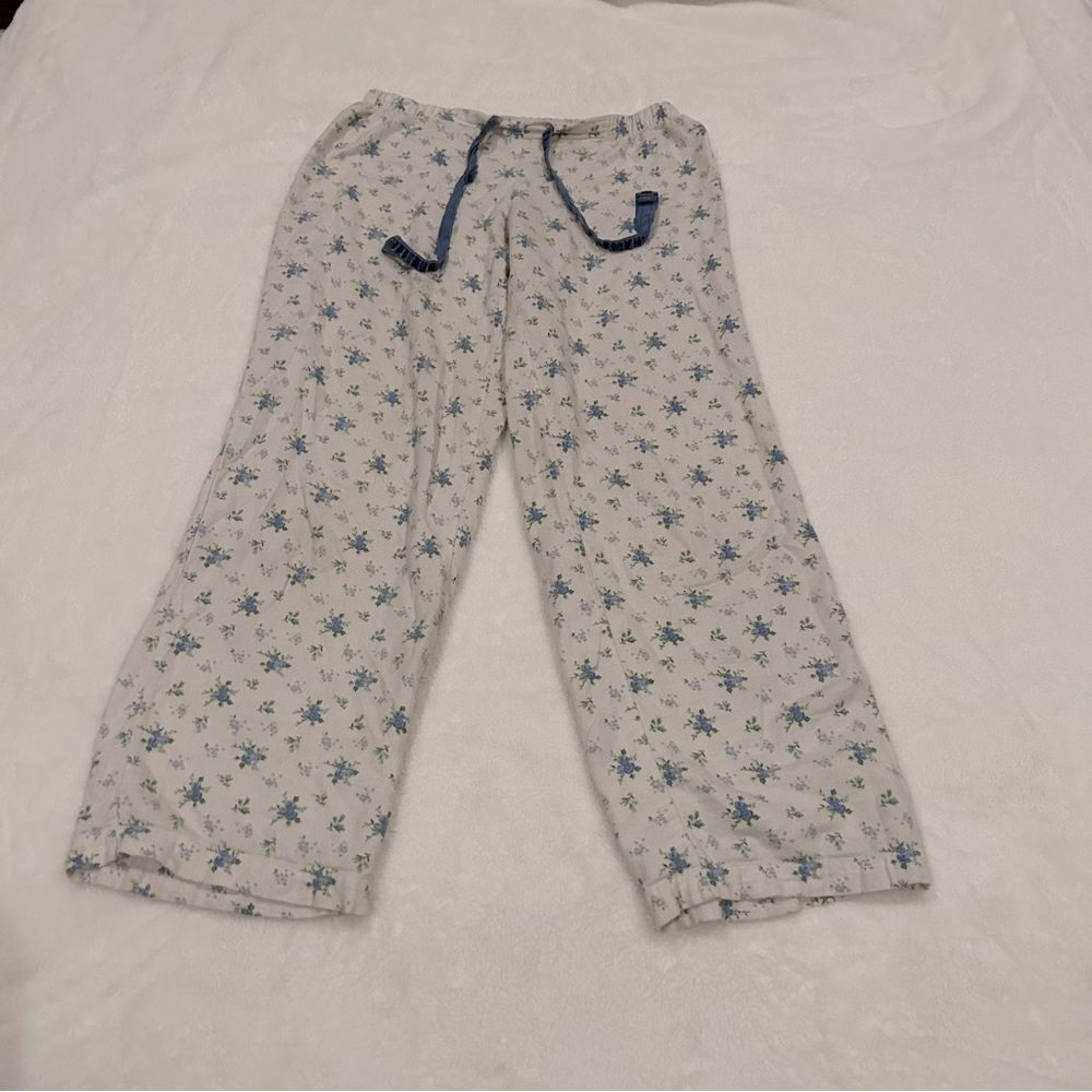 Blue Floral Pajama Pants